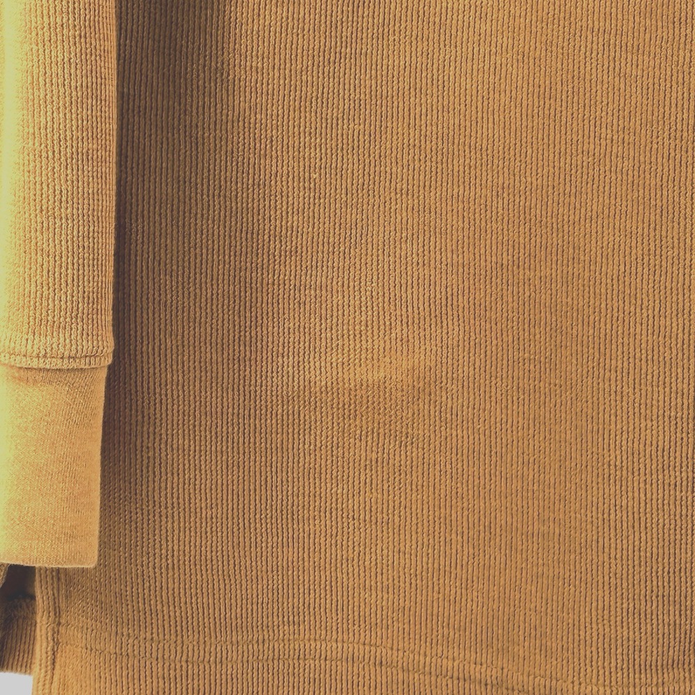 Duluth Trading Co Mens Size M Button Shirt Heavy‎ Knit Mustard Gold Cotton - Picture 8 of 8